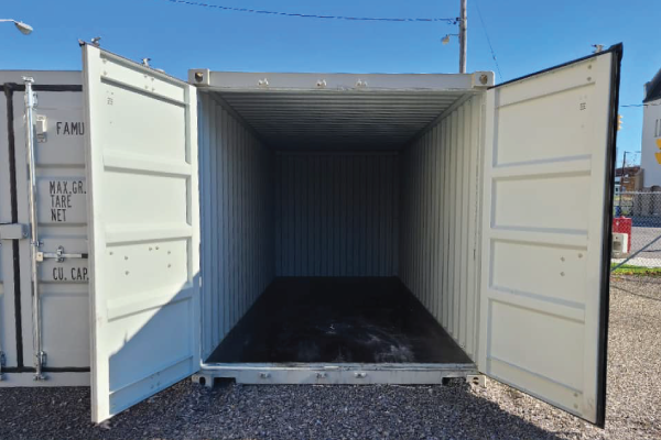View of inside the outdoor storage container at Metro