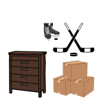image of storage items in a storage unit